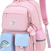 Mochila para niños para niñas, mochilas de escuela secundari