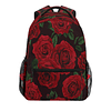 Mochila de acuarela con diseño de rosas rojas, mochila escol