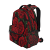 Mochila de acuarela con diseño de rosas rojas, mochila escol