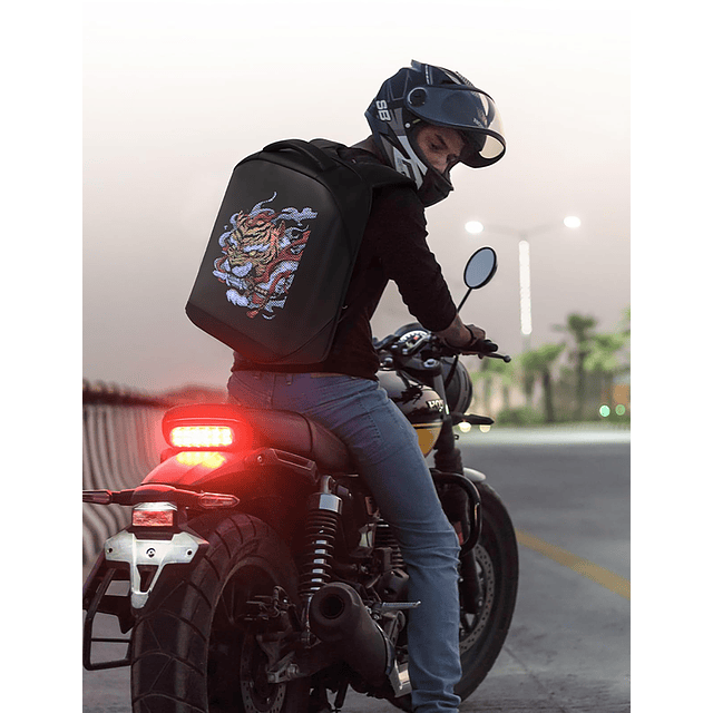 Mochila LED Mochila para motocicleta - Mochilas geniales par