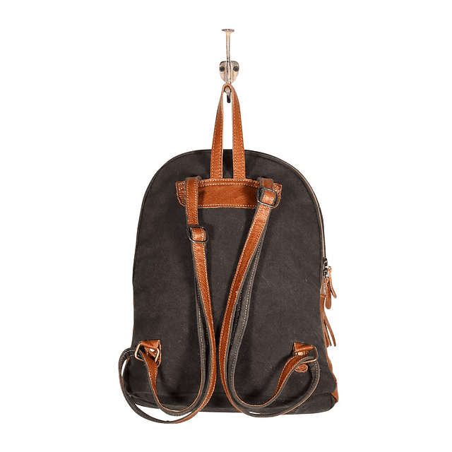 s Superior Mochila de lona, ​​cuero y alfombra S-1927, multi