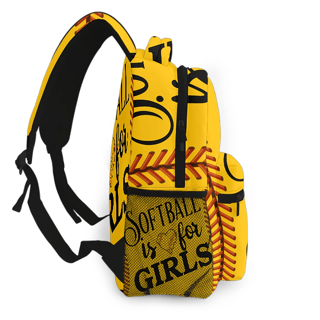 Mochila de softbol amarilla para niños y niñas, mochilas de