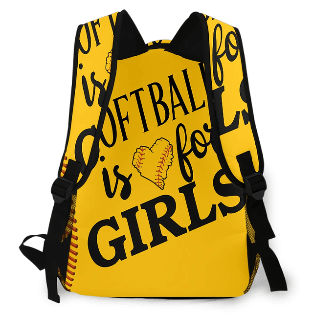 Mochila de softbol amarilla para niños y niñas, mochilas de