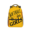 Mochila de softbol amarilla para niños y niñas, mochilas de