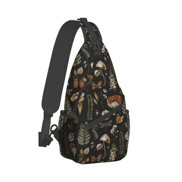 Vintage Magic Mushroom Sling Bag Crossbody Bolsa Para Mujere