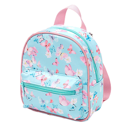 Mini Mochila Escolar - Rosa y Azul con Diseños de Mariposas