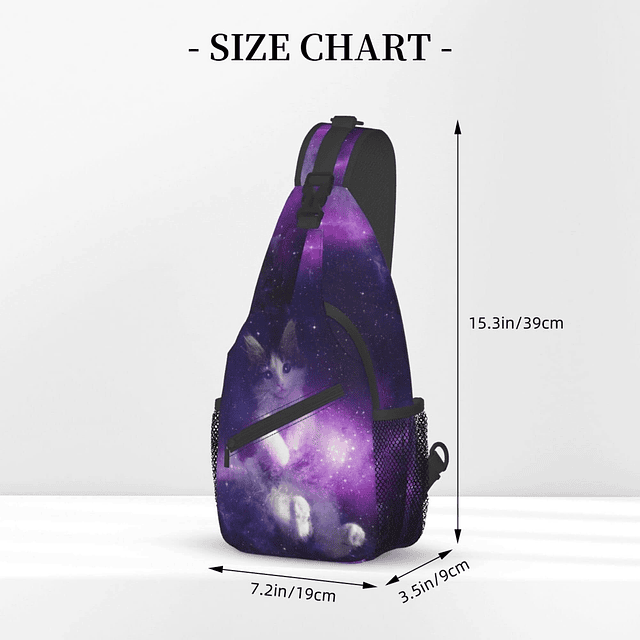 Galaxy Cat Sling Bag Mochila cruzada de viaje para mujer Moc