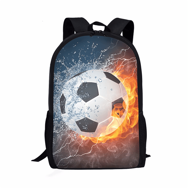 Mochila de viaje preescolar para niños con diseño de fútbol