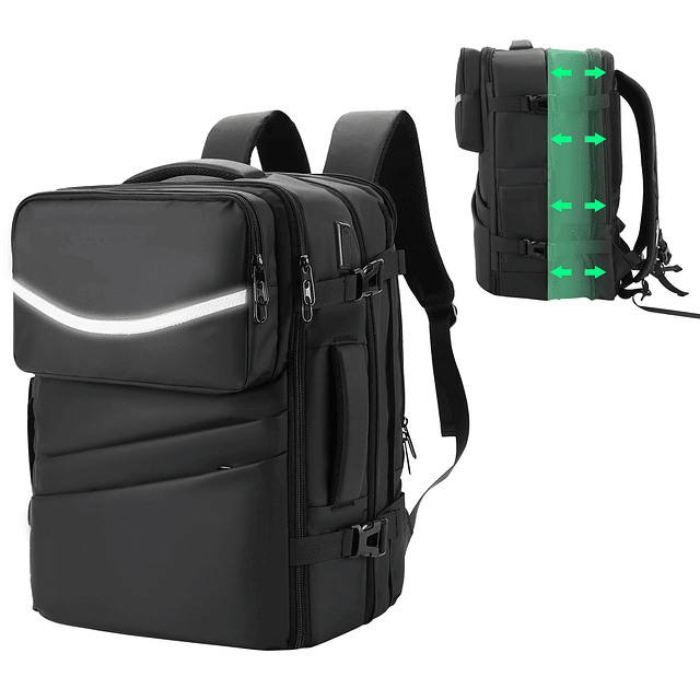 Mochila de viaje expandible de 45 L para hombres y mujeres,