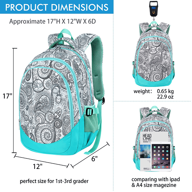 Mochila Para Niñas Para Niños Mochila De Escuela Primaria Mo