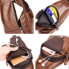 Bolso bandolera de cuero para hombre Bolso de pecho bolso ba