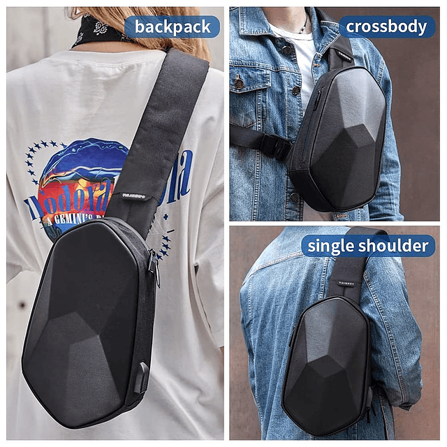 Bolso bandolera poliédrico antirrobo Mochila cruzada imperme