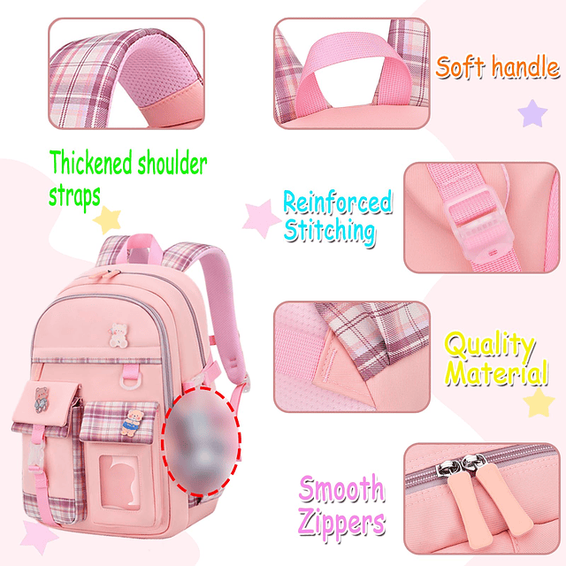 Mochila para niñas, Mochila Kawaii para niños, Mochilas para