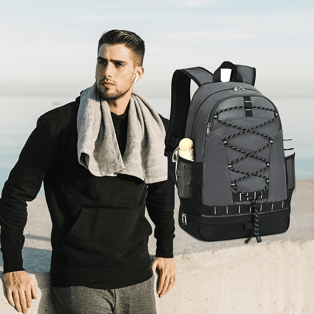 Mochila para hombres y mujeres, mochila deportiva ligera, mo