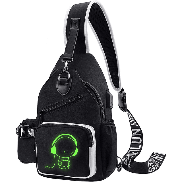 Bolso bandolera luminoso, mochila de hombro cruzada, bolso d