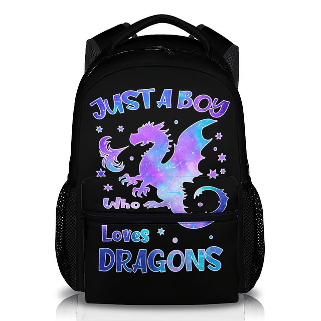 Mochila Dragon para niños y niñas, linda mochila de 16 pulga