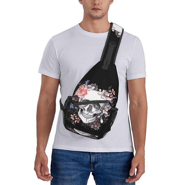 Skull Sling Bag Crossbody Sling Mochila Viaje Senderismo Day