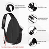 Mochila cruzada para hombres y mujeres, bolsa de hombro con