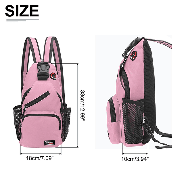 Oxford Sling Bag Mochila cruzada - 7 x 13 LXH Bueno para muj