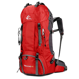 Mochila impermeable de 60L para senderismo y acampada con cu