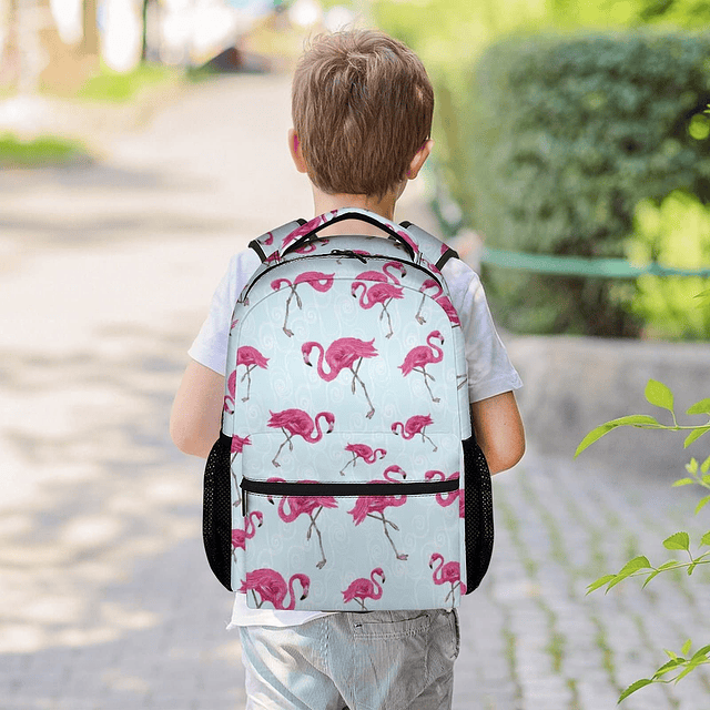 Mochila Flamingo para la escuela – Mochilas rosas de 16 pulg