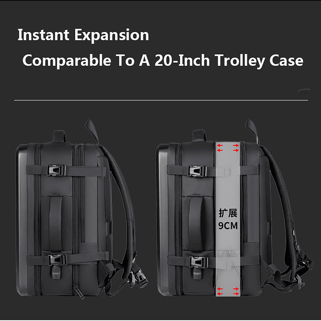 Mochila rígida para computadora portátil para hombres, mochi