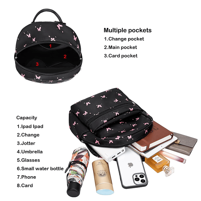 Lindo bolso de mochila de música de moda para niñas, mujeres