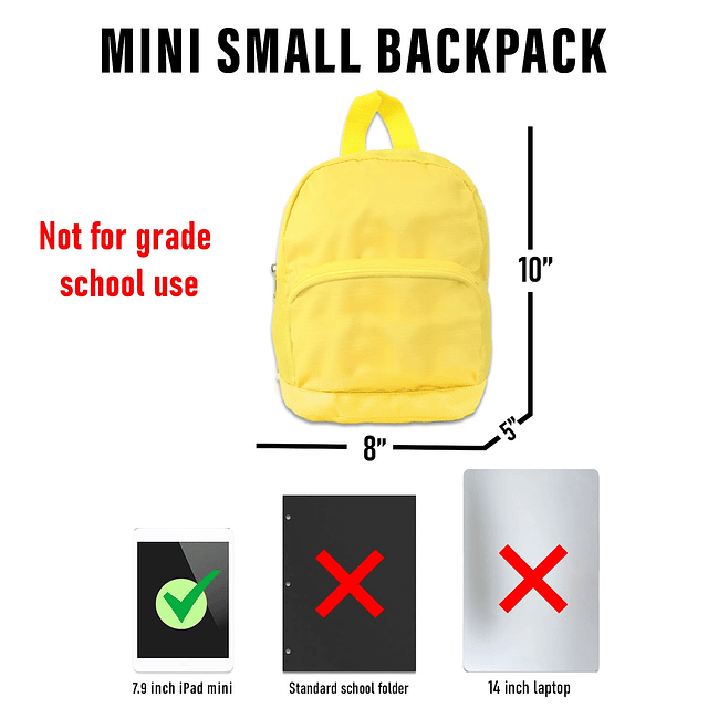 Juego de mini mochila - Mochila de 10 con bolsillo frontal p