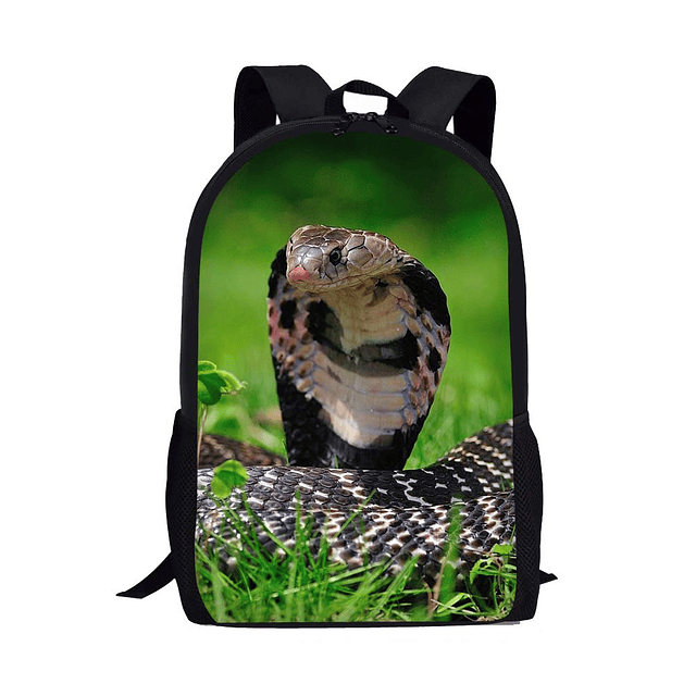 Mochila escolar con estampado de serpiente genérica para niñ