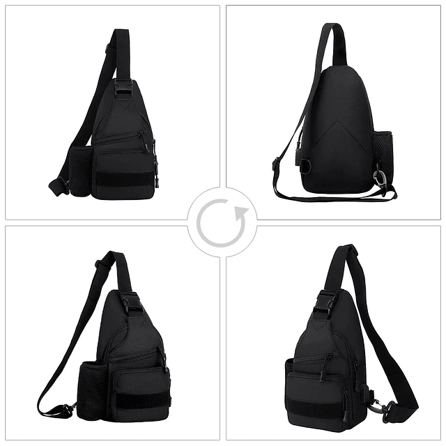 Bolso bandolera de lona para hombres, mochila de hombro cruz