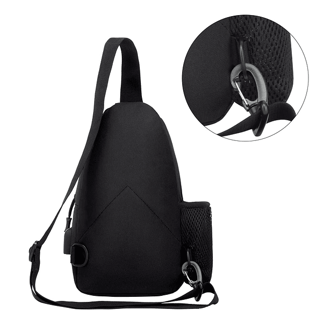 Bolso bandolera de lona para hombres, mochila de hombro cruz