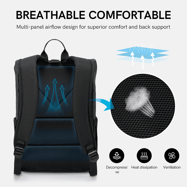 Mochila de viaje para mujeres y hombres, mochila impermeable