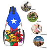 Mochila bandolera multiusos con bandera de Puerto Rico, para