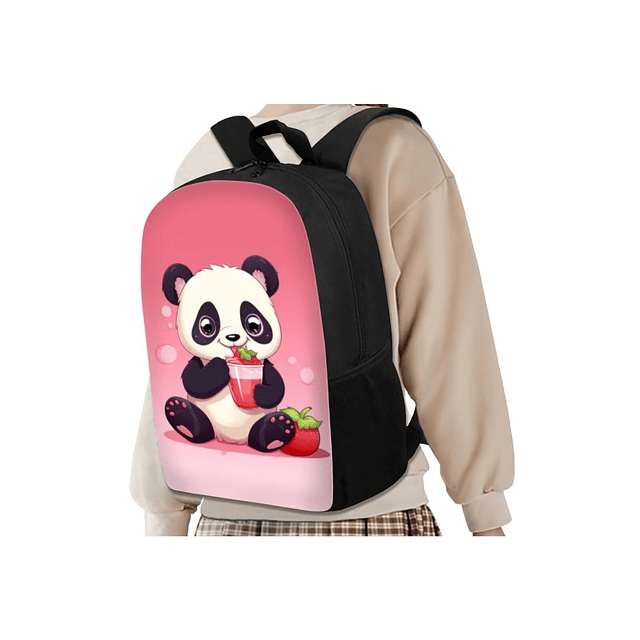 Mochila Pink Panda para niñas de 7º grado, juego de mochila