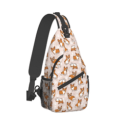 Corgi Sling Bag Crossbody Daypack Senderismo Hombro Mochila