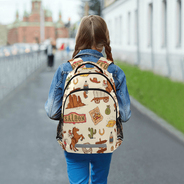 Coloful America Western Cowboy Mochila Bolsa para portátil W