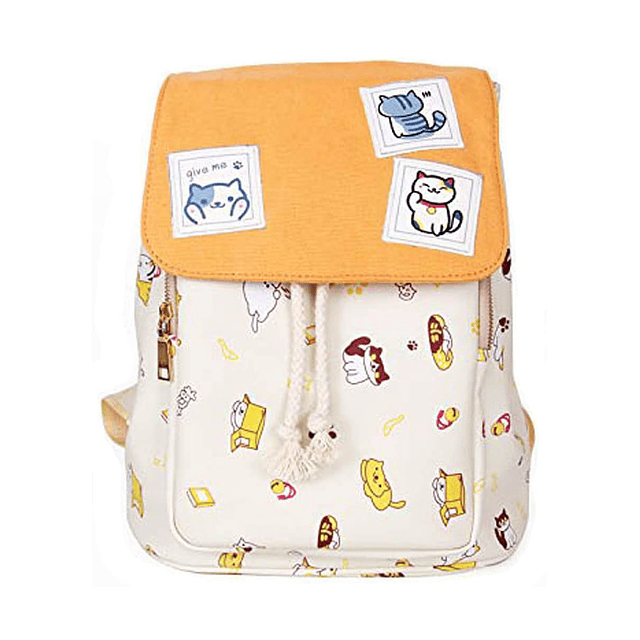 Neko Atsume Anime Mochila Tipo Lindo Gato Mochila Adolescent