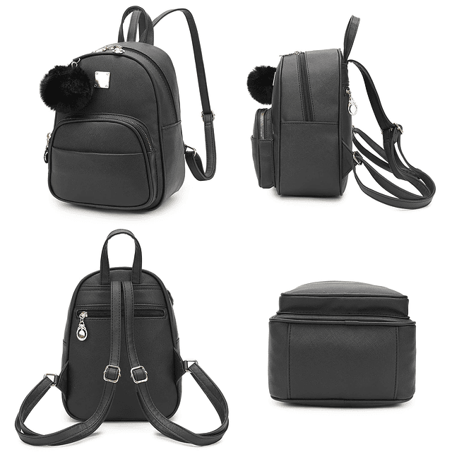 Mini mochila para niñas y adolescentes, de piel vegana, pequ