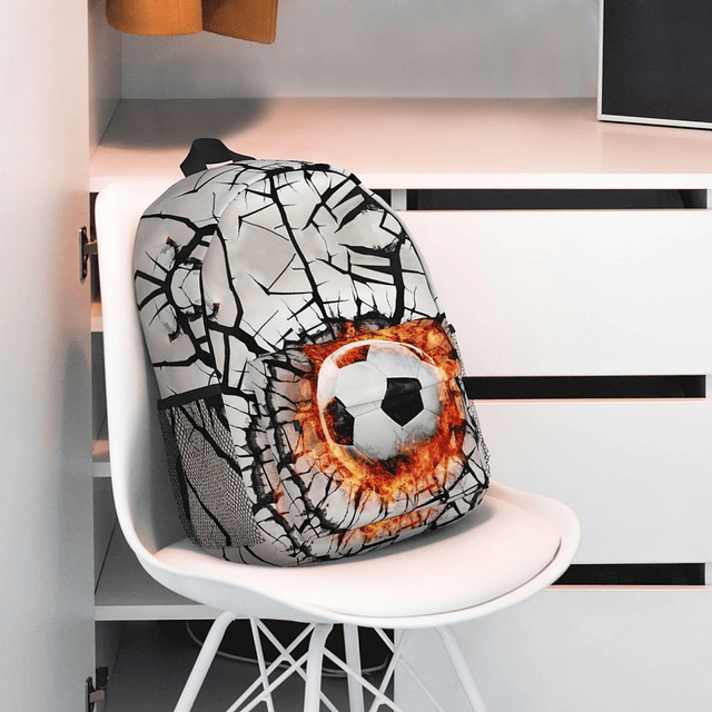 Mochila para niños pequeños con diseño de balón de fútbol, ​