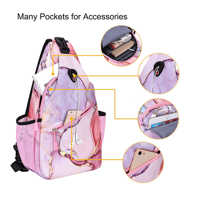 Mochila Sling, Viaje multiusos Senderismo Mochila Cuerda Bol