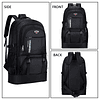 Mochila de senderismo de 65 L, color negro, mochilas de send