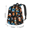 Mochila para ordenador portátil con fondo negro robot para h