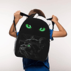 Mochila de Gato Negro con Ojos Verdes Mochila de Moda Resist