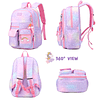 Mochila escolar para niñas, 3 mochilas, linda bolsa de 18 pu