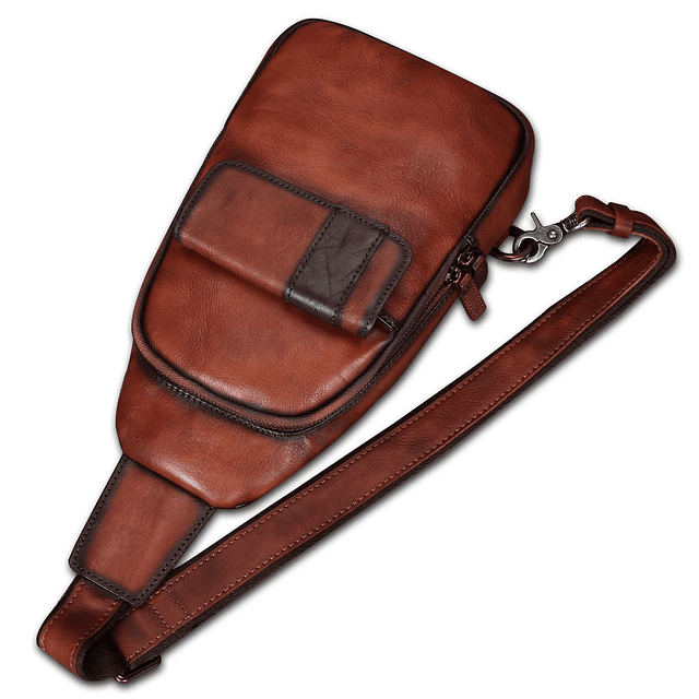 Bolso bandolera de cuero genuino para hombres y mujeres Moch