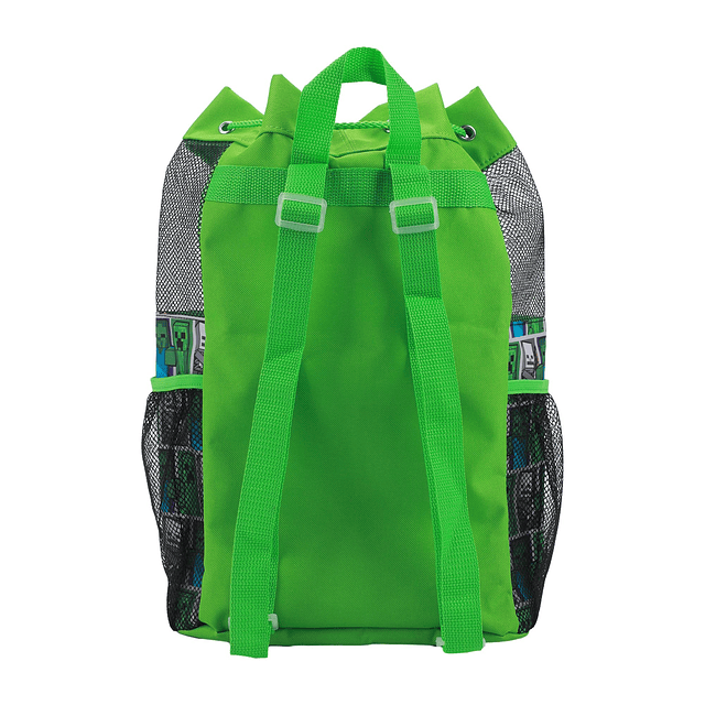 Minecraft Creeper Juego de mochila de playa verde de 3 pieza