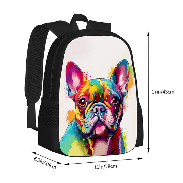 Mochila para niños con diseño de Bulldog Francés para niños