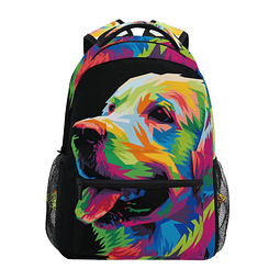 Mochila Golden Retriever con Estampado de Perro Colorido, Mo