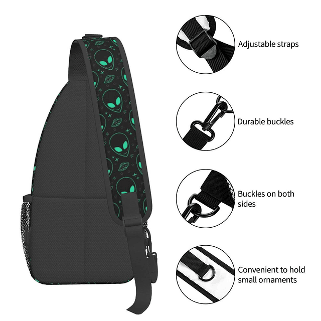 Space Planet Sling Bag, mochila cruzada multiusos, bolso de