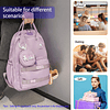 Mochila estética para niñas y niños, mochila simple para la